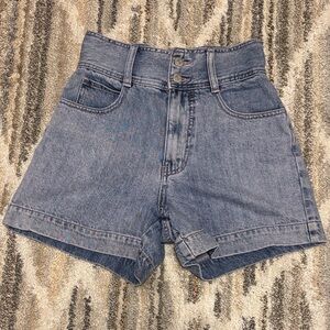 BDG high rise denim shorts